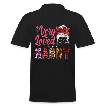 Very Beloved Nanny For Grandmother Grandma - Men's Polo Shirt - black - Back - Kai (181cm)