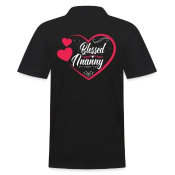 Gesegnete Nanny Für Großmutter Oma - Männer Poloshirt - Schwarz - Hinten - Kai (181cm)