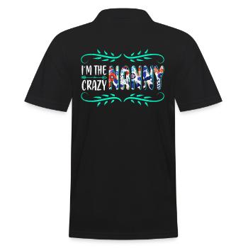 Ich Bin Die Verrückte Nanny Für Großmutter Oma - Männer Poloshirt - Schwarz - Hinten - Kai (181cm)