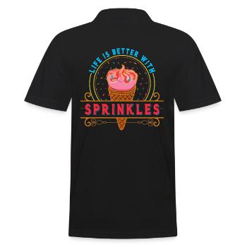 La vie est meilleure avec des saupoudrages pour frozen sweet fan - Polo Homme - noir - Dos - Kai (181cm)