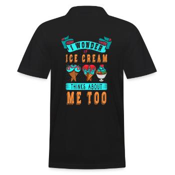 Je me demande si Ice Cream for Frozen et moi - Polo Homme - noir - Dos - Kai (181cm)