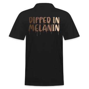 Immersed in melanin for pride - Men's Polo Shirt - black - Back - Kai (181cm)