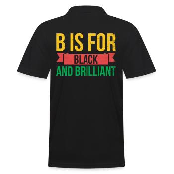 B Steht Für Schwarz Und Brillant Für Pride African - Männer Poloshirt - Schwarz - Hinten - Kai (181cm)