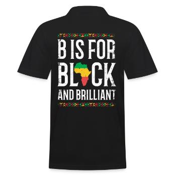B Steht Für Schwarz Und Brillant Für Pride African - Männer Poloshirt - Schwarz - Hinten - Kai (181cm)