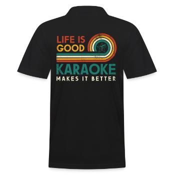 La vie est bonne Karaoké le rend meilleur Karaoké - Polo Homme - noir - Dos - Kai (181cm)