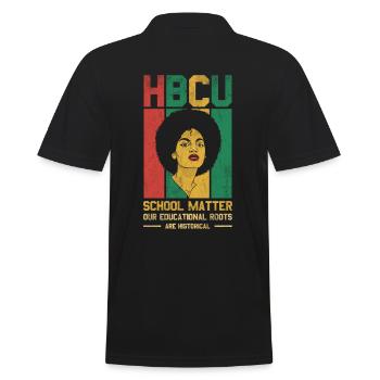 Hbcu School Matter Nos racines éducatives - Polo Homme - noir - Dos - Kai (181cm)