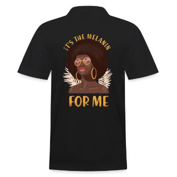 It is the melanin for me for the proud - Men's Polo Shirt - black - Back - Kai (181cm)