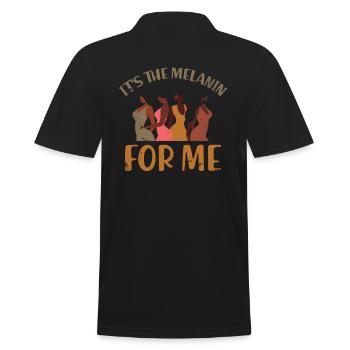 It is the melanin for me for the proud - Men's Polo Shirt - black - Back - Kai (181cm)