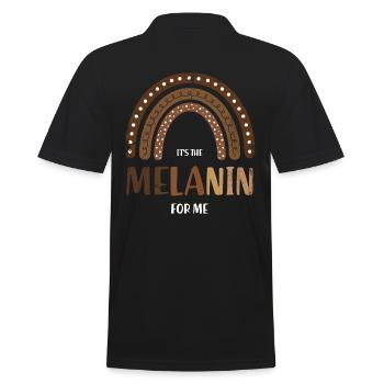 It is the melanin for me for the proud - Men's Polo Shirt - black - Back - Kai (181cm)