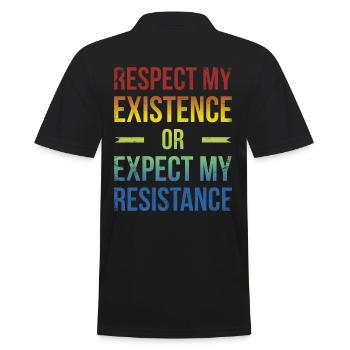 B Steht Für Schwarz Und Brillant Für Pride African - Männer Poloshirt - Schwarz - Hinten - Kai (181cm)