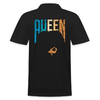 Queen For Pride Black African American Woman - Men's Polo Shirt - black - Back - Kai (181cm)