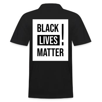 Black Lives Matter Shirt Gift - Männer Poloshirt - Schwarz - Hinten - Kai (181cm)