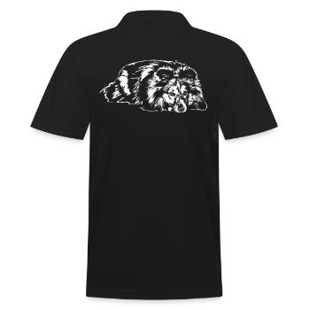 SHETLAND SHEEPDOG SHELTIE Hunde Portrait Wilsigns - Männer Poloshirt - Schwarz - Hinten - Kai (181cm)