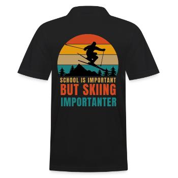 L’école est importante, mais le ski est plus important - Polo Homme - noir - Dos - Kai (181cm)