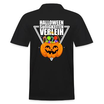 Halloween Süßigkeiten Verleih Partyshirt - Männer Poloshirt - Schwarz - Hinten - Kai (181cm)