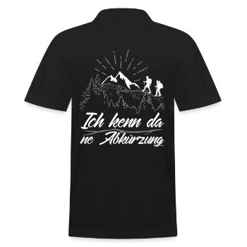 ICH KENN DA NE ABKÜZUNG - Wandershirt - Männer Poloshirt - Schwarz - Hinten - Kai (181cm)