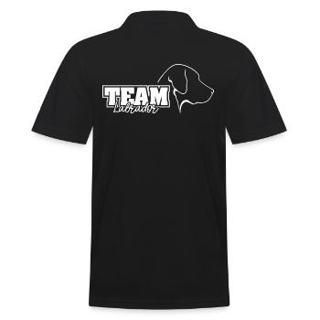 TEAM LABRADOR Profile Labbi Dogs Dog Wilsigns - Men's Polo Shirt - black - Back - Kai (181cm)