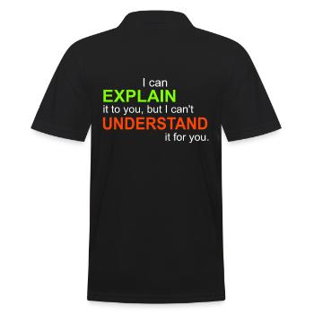 Nerd IT Geek Informatiker Programmierer Geschenk - Männer Poloshirt - Schwarz - Hinten - Kai (181cm)