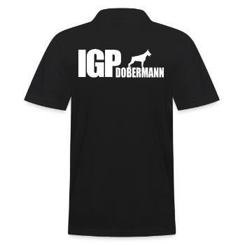 IGP DOBERMANN Hund Hunde Wilsigns Hundesport - Männer Poloshirt - Schwarz - Hinten - Kai (181cm)