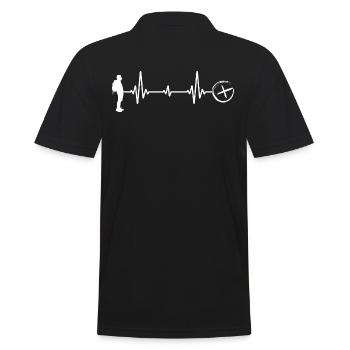 geocache geocaching scavenger hunt - Men's Polo Shirt - black - Back - Kai (181cm)