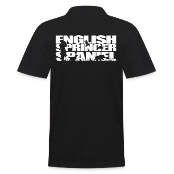 ENGLISH SPRINGER SPANIEL hunting dog Wilsigns - Men's Polo Shirt - black - Back - Kai (181cm)