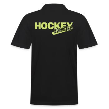 hockey feldhockey hockey-addicted fieldhockey - Männer Poloshirt - Schwarz - Hinten - Kai (181cm)
