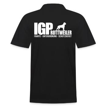 IGP ROTTWEILER Wilsigns Hunde Hundesport Geschenk - Männer Poloshirt - Schwarz - Hinten - Kai (181cm)