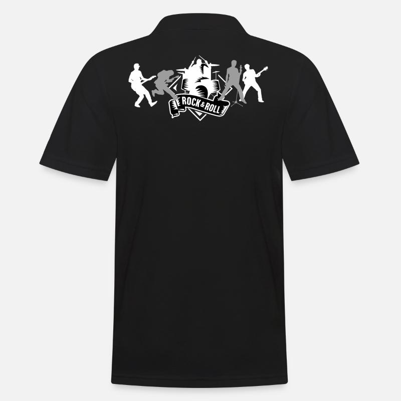 rock n roll schwarz - Männer Poloshirt - Schwarz