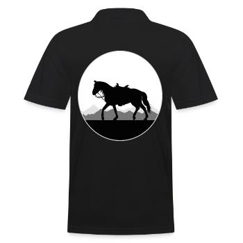 Cowgirls Western Équitation Chevaux Équitation Filles - Polo Homme - noir - Dos - Kai (181cm)