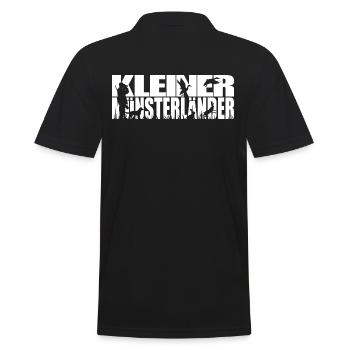 KLEINER MÜNSTERLÄNDER Jagdhunde Jäger Wilsigns - Männer Poloshirt - Schwarz - Hinten - Kai (181cm)