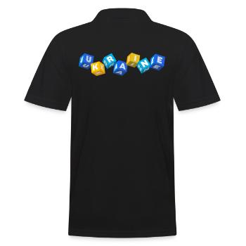 ukraine slava ukraini zelenskyi antiwar - Men's Polo Shirt - black - Back - Kai (181cm)