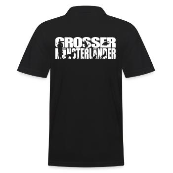 GROSSER MÜNSTERLÄNDER Jagdhund Jagdhunde Wilsigns - Männer Poloshirt - Schwarz - Hinten - Kai (181cm)