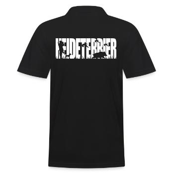 HEIDETERRIER Jagdhund Jagdhunde Wilsigns - Männer Poloshirt - Schwarz - Hinten - Kai (181cm)