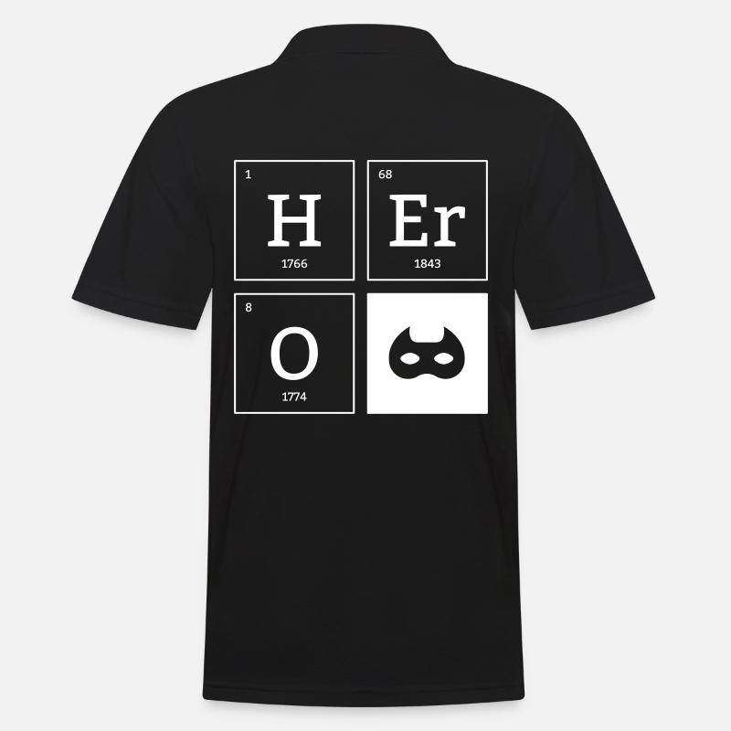 HERO Maske Superheld Elemente Geschenk - Männer Poloshirt - Schwarz