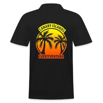 Canary Islands Fuerteventura palmiers - Polo Homme - noir - Dos - Kai (181cm)