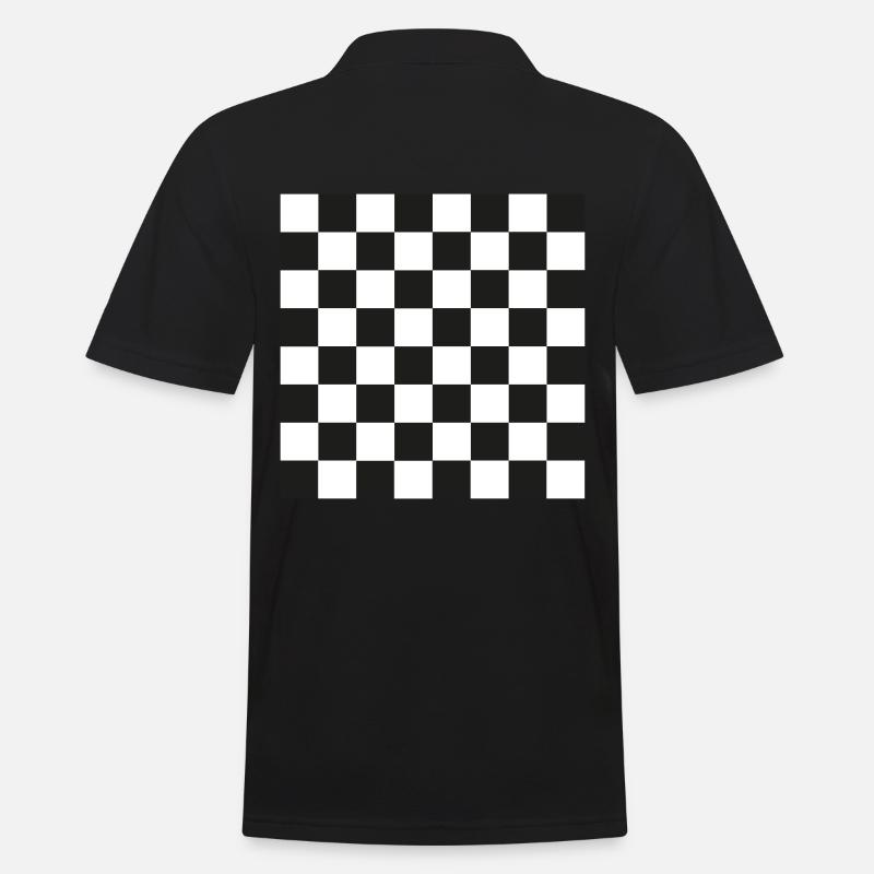 Schachbrett - Männer Poloshirt - Schwarz