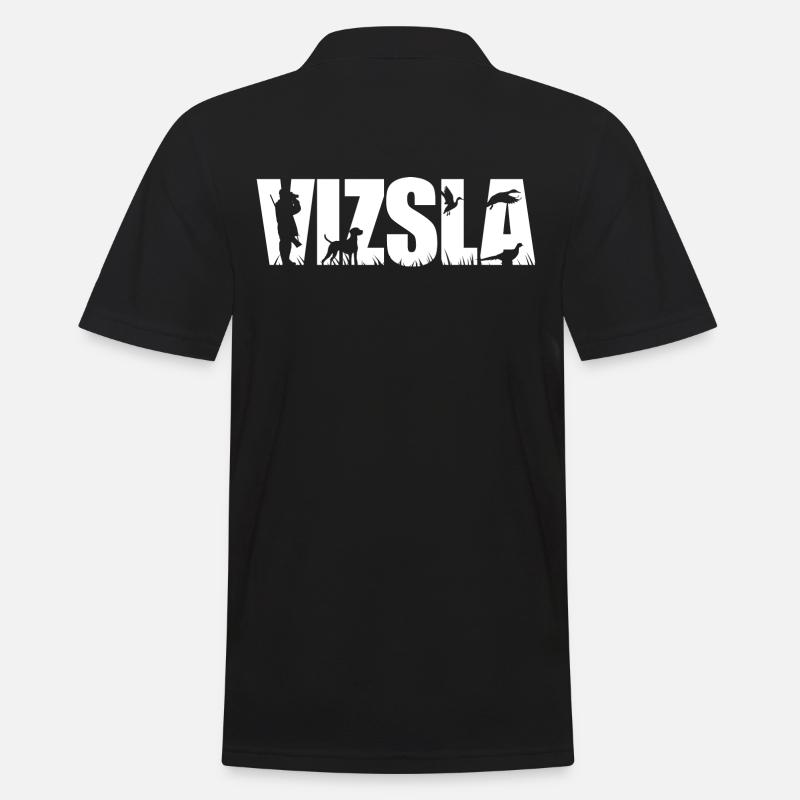 VIZSLA Jagdhund Jagdhunde Wilsigns - Männer Poloshirt - Schwarz