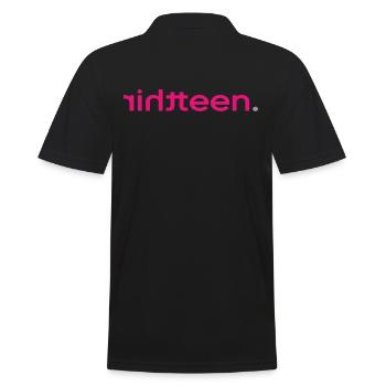 2009 birthday 13 years thirteen - Men's Polo Shirt - black - Back - Kai (181cm)