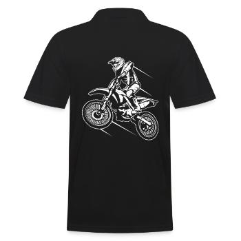 Motocross pilote - Polo Homme - noir - Dos - Kai (181cm)