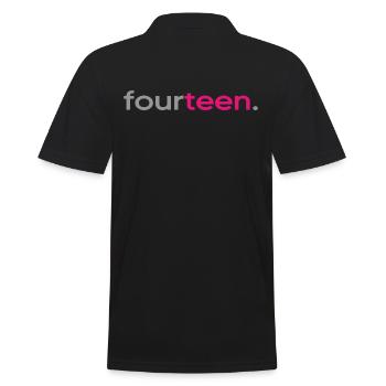 2008 geburtstag 14 jahre 14.jubiläum fourteen - Männer Poloshirt - Schwarz - Hinten - Kai (181cm)