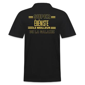 Meilleur de la galaxie ÉBÉNISTE - Polo Homme - noir - Dos - Kai (181cm)