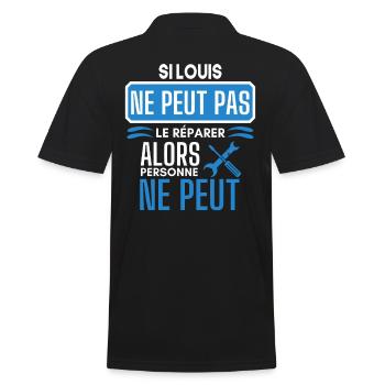 ne peut pas le réparer si Louis - Polo Homme - noir - Dos - Kai (181cm)