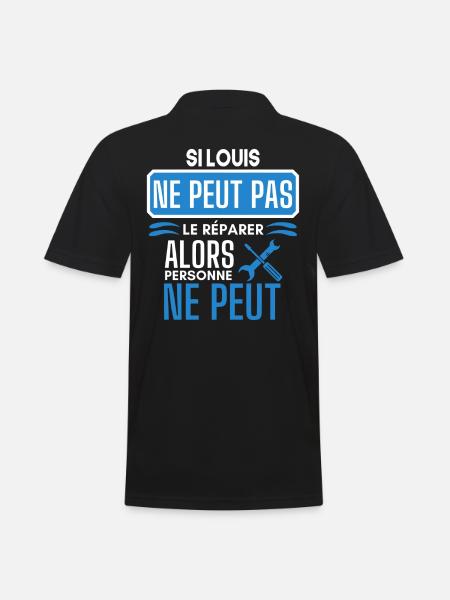ne peut pas le réparer si Louis - Polo Homme - noir