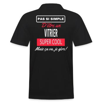 pas si simple VITRIER - Polo Homme - noir - Dos - Kai (181cm)