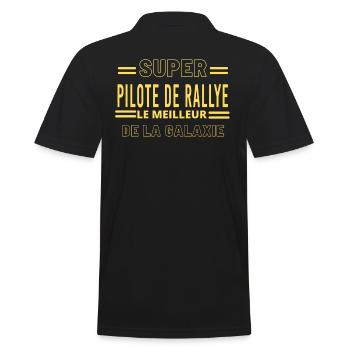 Meilleur de la galaxie PILOTE DE RALLYE - Polo Homme - noir - Dos - Kai (181cm)