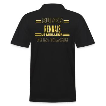 Meilleur de la galaxie RENNAIS - Polo Homme - noir - Dos - Kai (181cm)