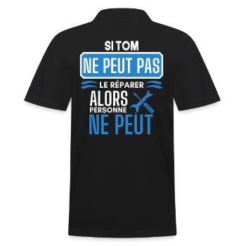 ne peut pas le réparer si Tom - Polo Homme - noir - Dos - Kai (181cm)