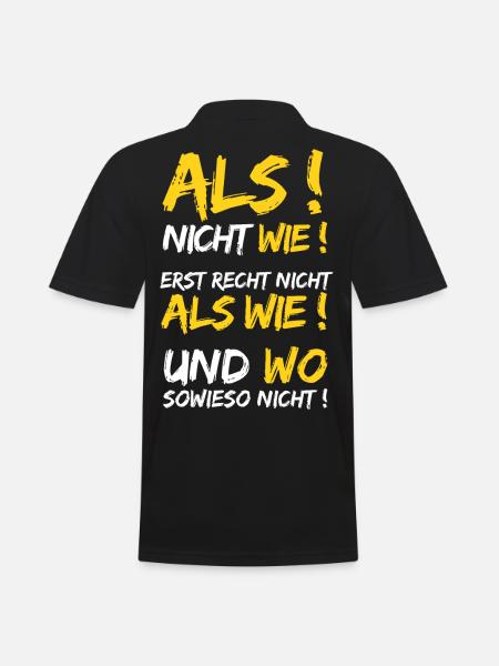 Grammatik Spruch Deutsch Lehrer Rechtschreibung - Männer Poloshirt - Schwarz