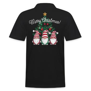 Gnom Weihnachtspullover Gnome Weihnachten - Männer Poloshirt - Schwarz - Hinten - Kai (181cm)