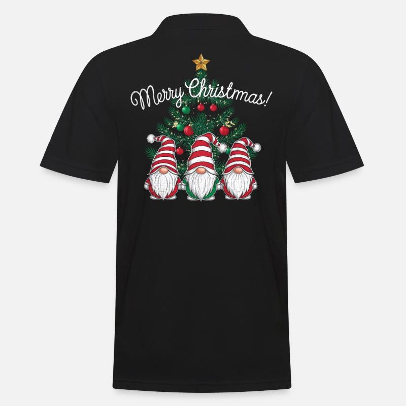 Gnom Weihnachtspullover Gnome Weihnachten - Männer Poloshirt - Schwarz